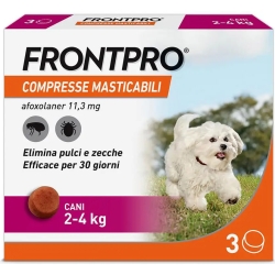 Frontpro 11,3mg - 3 Compresse Masticabili per cani 2-4 Kg