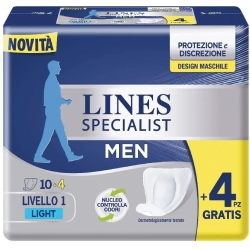 Lines Specialist Men - 14 Assorbenti Per Incontinenza Livello 1 Light