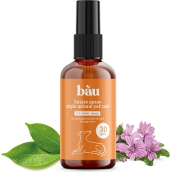 Bau Cosmesi Solare spray tripla azione con SPF30 per cani 150 ml
