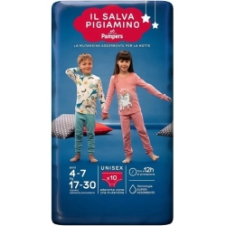 PAMPERS Il Salva Pigiamino - 10 Mutandine Assorbenti Taglia S/M (17-30 Kg)