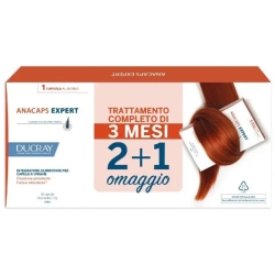 Ducray Anacaps Expert 3 x 30 Capsule - Integratore Per Capelli E Unghie - Promo