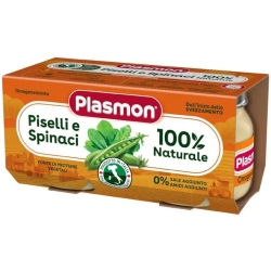 Plasmon Omogeneizzato Piselli E Spinaci - 2 Vasetti Da 80 G