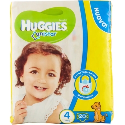 HUGGIES Unistar - 16 pannolini di taglia 4 per bambini dal peso 7-18 kg
