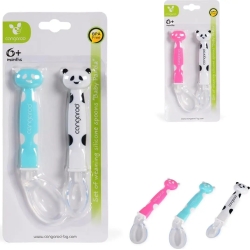 Baby Panda - 2 Cucchiaini In Silicone - Blu