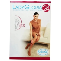 Gloria Med LadyGloria 24 - Collant Punta Chiusa (20-30 mmHg) - Taglia 1 Nero