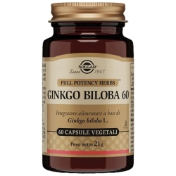 Solgar Ginkgo Biloba 60 - Integratore Antiossidante 60 Capsule