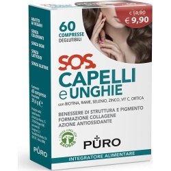 Puro S.O.S. Capelli E Unghie 60 Compresse - Integratore Per Capelli