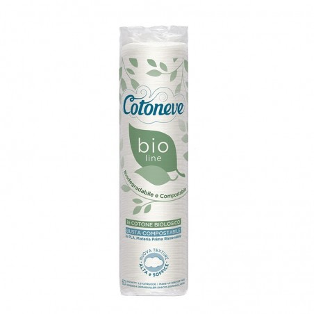 COTONEVE - Bio Line - 60 Dischetti Struccanti Rotondi In Cotone Biologico