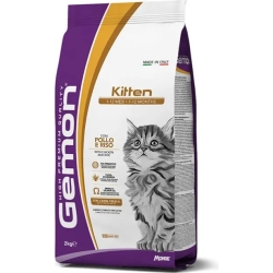GEMON Kitten (1-12 Mesi) Pollo E Riso - Cibo Secco Per Gatti 2 Kg