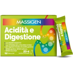 Massigen Acidità E Digestione 24 Stickpack - Integratore Per La Funzione Digestiva