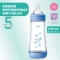 Chicco Perfect 5 - Biberon In Silicone Flusso Veloce 300 Ml - Azzurro
