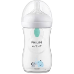 Avent Natural Response - Biberon Con Valvola Airfree 260 Ml Flusso 3 - Elefante