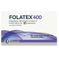 Folatex 400 - Integratore di Acido Folico 90 Compresse