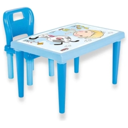 Modern Study Table - Tavolo Da Studio Con Sedia - Blu