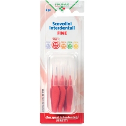 6 Scovolini Interdentali ISO 1 - Rosso 0,8 mm Fine