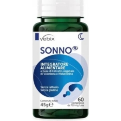 Vebix Sonno+ 60 Compresse - Integratore Di Valeriana E Melatonina