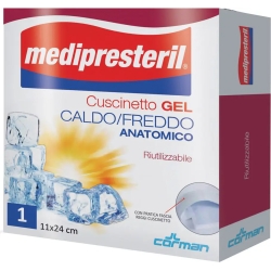 Medipresteril Cuscinetto Gel Caldo/Freddo Anatomico E Riutilizzabile 11x24 cm