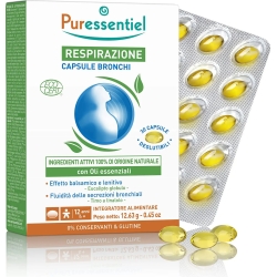 Puressentiel Respirazione Bronchi 30 Capsule - Integratore Per Le Vie Respiratorie