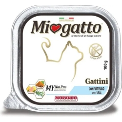 Miogatto Gattini Patè Con Vitello - Cibo Umido Per Gatti 100 G