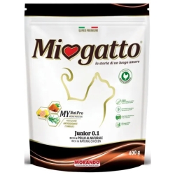 Miogatto Junior 0,1 Croccantini Ricchi In Pollo - Cibo Secco Per Gatti 400 G