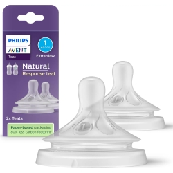 Avent Natural Response Teat 0m - Tettarella per biberon Flusso 1