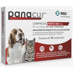 Panacur Forte 500 Mg - Farmaco Veterinario Antiparassitario 10 Compresse
