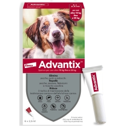 Advantix Spot On per cani da 10 a 25 kg - 6 Pipette da 2,5 ml