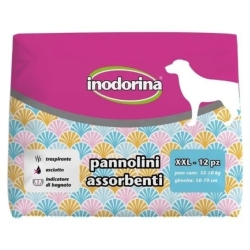 12 Pannolini Assorbenti Per Cani Femmina Taglia XXL 50-70 Cm