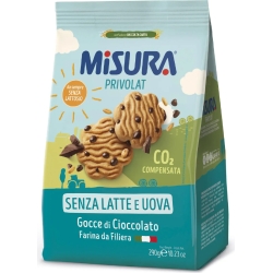 Privolat - Biscotti con Gocce di Cioccolato Senza Latte e Uova 290 G