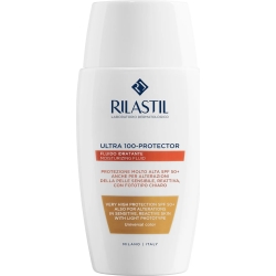 Rilastil Crema Solare Viso 50+ SPF Fluido Idratante 100-Protector Universal Color Protezione Molto Alta 50 ml