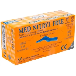 Med Nitryl Free - 100 Guanti In Nitrile Senza Polvere Misura Large