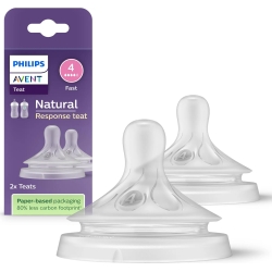 Avent Natural Response Teat 3m+ 2 Tettarelle per biberon Flusso 4