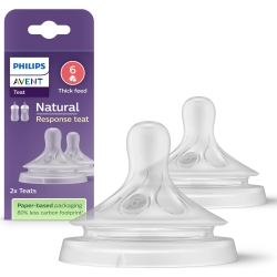 Avent Natural Response Teat 6m+ 2 Tettarelle per liquidi densi