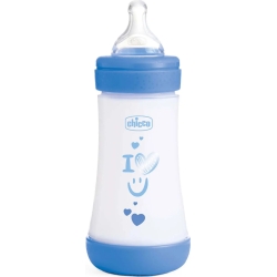 Chicco Perfect 5 - Biberon Flusso Medio 240 Ml - Azzurro