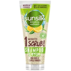 SUNSILK 1 Minute Scrub - Shampoo Detox per cute e capelli grassi 200 ml