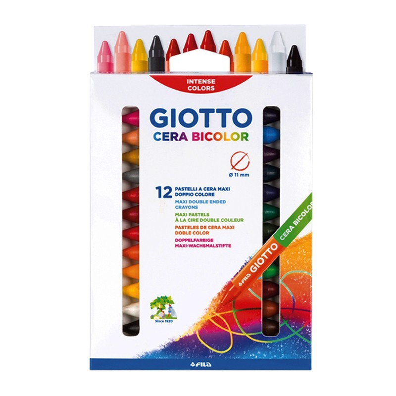 GIOTTO Cera bicolor - 12 Maxi double ended crayons