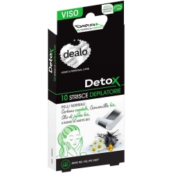 Dealo Detox - 10 strisce depilatorie per il viso