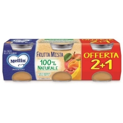 Frutta Mista 100% Naturale - 3 Omogeneizzati Da 100 G