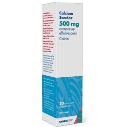 Calcium Sandoz 500 mg - Trattamento Per La Carenza Di Calcio 20 Compresse Effervescenti