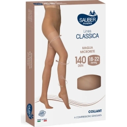 Sauber Linea Classica 140 Den - Collant Maglia Microrete (18-22 mmHg) - Taglia 4 Beige