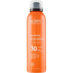 Korff Protezione Solare Corpo e Capelli 30 SPF Spray Sun Secret Olio 200 ml