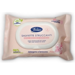 VENUS 20 Salviette Struccanti Per Pelli Secche E Sensibili