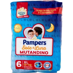 PAMPERS Sole&Luna Mutandino - 13 pannolini XL 15+kg