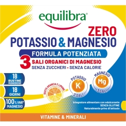 Equilibra Potassio & Magnesio Zero 3 Formula Potenziata 18 Bustine - Integratore Energizzante