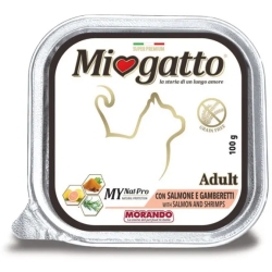 Miogatto - Adult Patè Salmone E Gamberetti - Cibo Umido Per Gatti 100 G