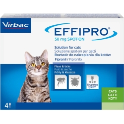 Effipro 50 Mg Spot-On - 4 Pipette Antiparassitarie Per Gatto