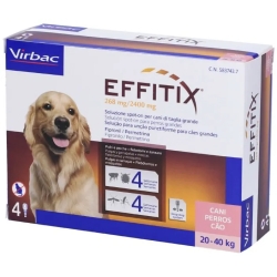Effetix 268 Mg + 2400 Mg - Spot On Per Cani Di Taglia Grande 4 Pipette 4,40 Ml