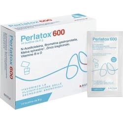 Perlatox 600 - Integratore Per La Fluidità Delle Secrezioni Bronchiali 14 Bustine