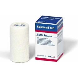 Leukoplast Elastomull Haft - Benda Di Fissaggio Elastica Autoaderente 8 Cm X 4 M