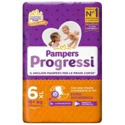 PAMPERS Progressi - 17 Pannolini Misura 6 Xl (16+ Kg)